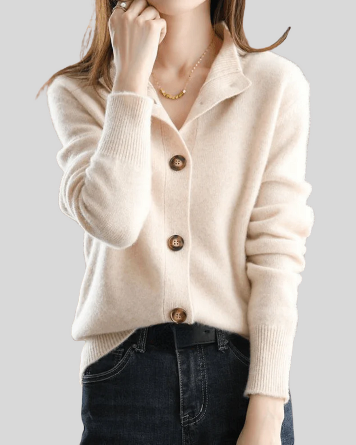 Claire | Cardigan en Cachemire Style Rétro