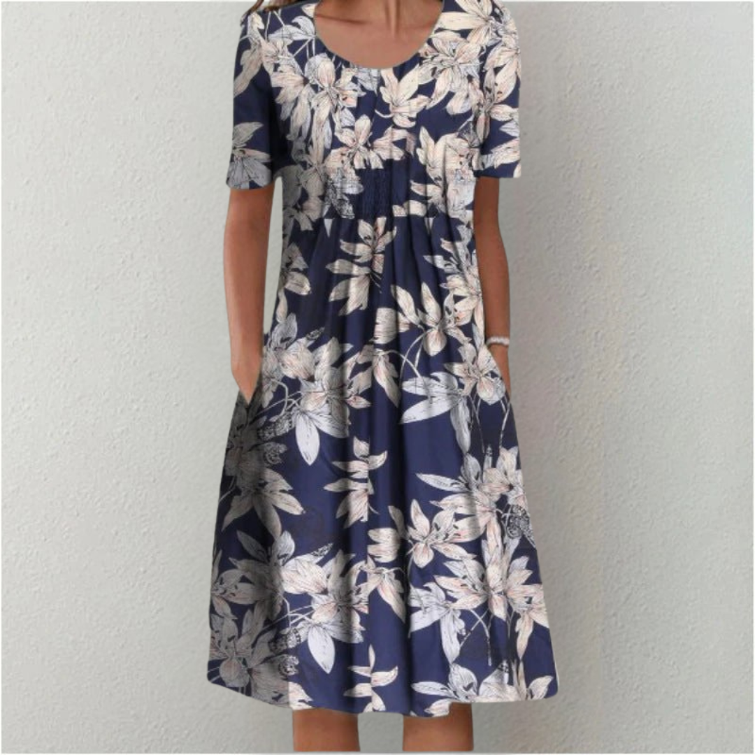 Hailey | Robe florale élégante et décontractée avec poches