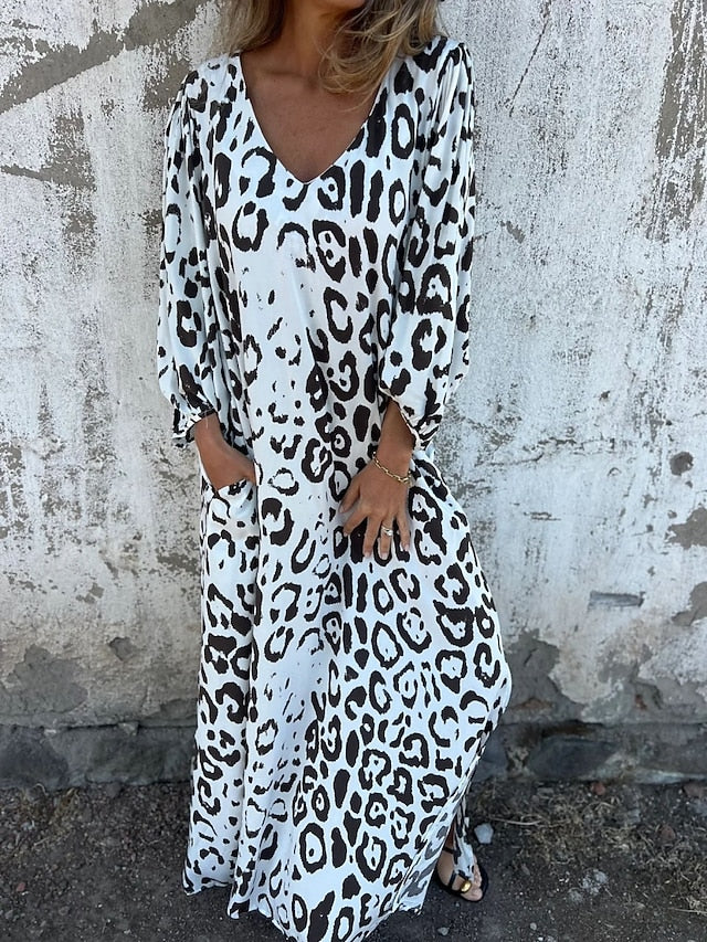 Jessa - Robe Maxi Léopard
